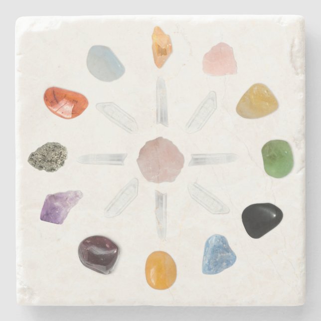 Dessous-de-verre En Pierre *~* Chakra Crystal Energy Gemstone Marble (Devant)