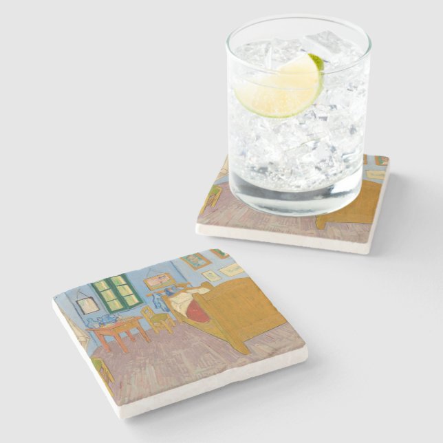 Dessous-de-verre En Pierre Chambre à Arles | Vincent van Gogh (Côté)