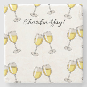 Dessous-de-verre En Pierre Chardon-Yay ! Lunettes blanches