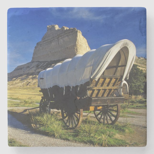 Dessous-de-verre En Pierre chariot Conestoga à Scottsbluff National (Devant)