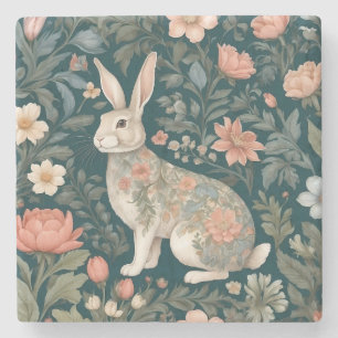 Dessous-de-verre En Pierre Charme Rabbit William Morris Inspiré Floral
