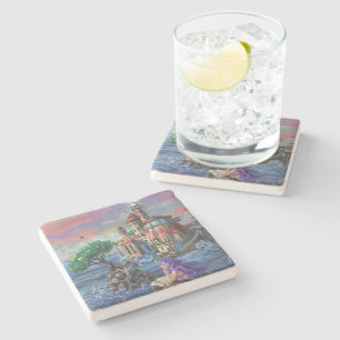 Dessous-de-verre En Pierre Château de Mermaid