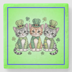 Dessous-de-verre En Pierre Chatons chanceux de la Saint-Patrick-47474