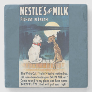 Dessous-de-verre En Pierre Chats au lait au clair de lune   Nestlé Swiss Milk