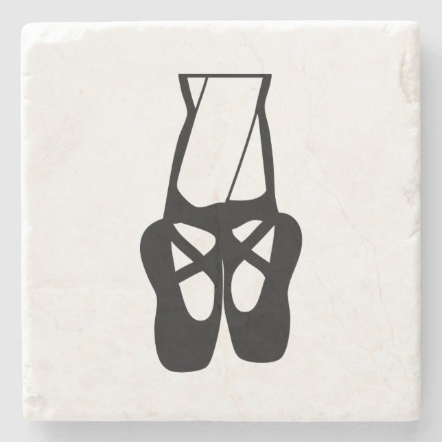Dessous-de-verre En Pierre Chaussons Bleu Noir En Pointe (Devant)