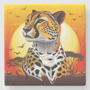 Dessous-de-verre En Pierre Cheetah African Feline Wild Animal