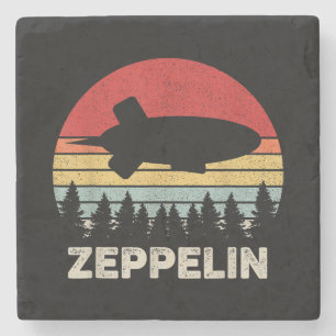 Dessous-de-verre En Pierre Chemise Zeppelin Rétro Vintage Dirigeable Aéronef