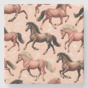 Dessous-de-verre En Pierre Cheval mignon rose sans joint