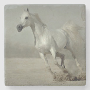 Dessous-de-verre En Pierre Cheval sauvage fonctionnant librement
