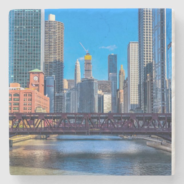 Dessous-de-verre En Pierre Chicago (Devant)