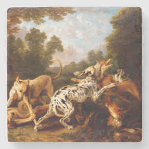 Dessous-de-verre En Pierre Chiens combattant (par Frans Snyders)