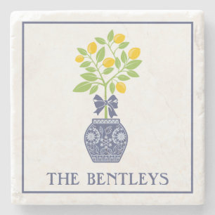 Dessous-de-verre En Pierre Chinoiserie Lemon Tree Dessous de verre en pierre