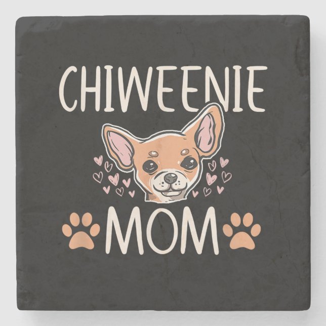 Dessous-de-verre En Pierre chiweie mama chihuahua cute dog owner lolowner (Devant)