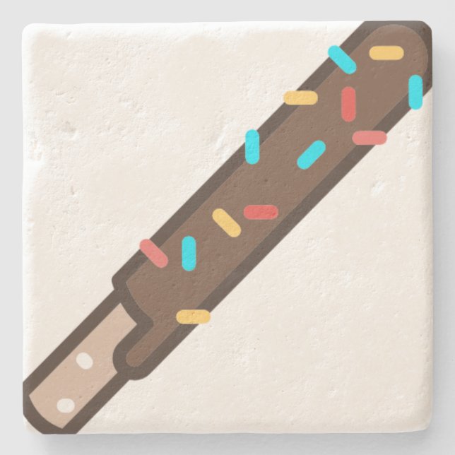 Dessous-de-verre En Pierre chocolat (Devant)