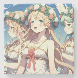 Dessous-de-verre En Pierre Chœur Anime