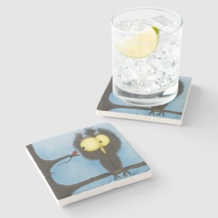 Dessous-de-verre En Pierre Chouette adorable et colorée Oliver