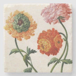 Dessous-de-verre En Pierre Chrysanthèmes (la semaine sur le papier)