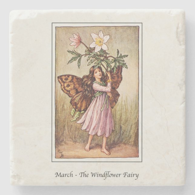 Dessous-de-verre En Pierre Cicely Mary Barker - March Fairy (Devant)