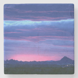 Dessous-de-verre En Pierre Ciel rouge -