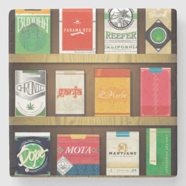 Dessous-de-verre En Pierre Cigaweed (Devant)