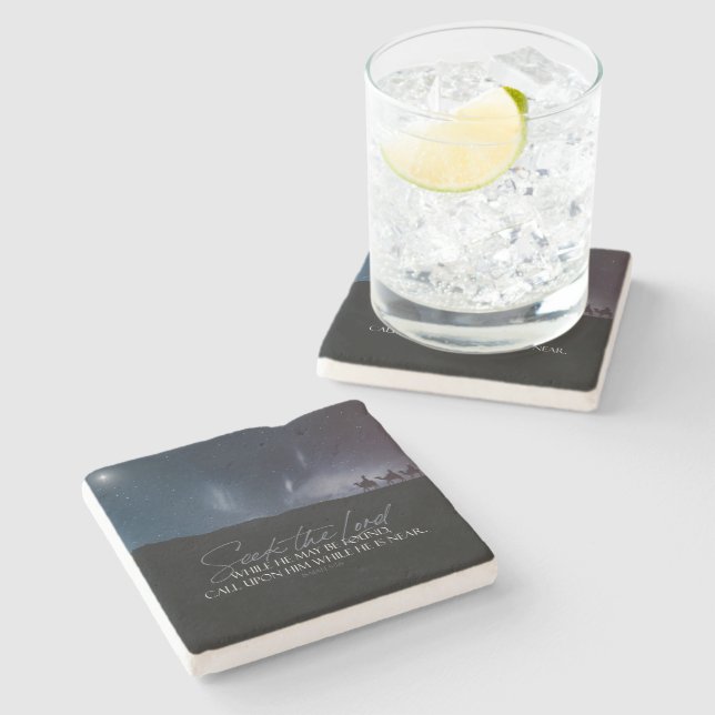 Dessous-de-verre En Pierre Citation de la Bible de Noël (Côté)