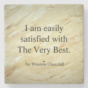 Dessous-de-verre En Pierre Citation de Winston Churchill ; La Toute Meilleure
