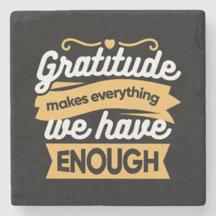 Dessous-de-verre En Pierre Citations de la typographie de la Gratitude inspir