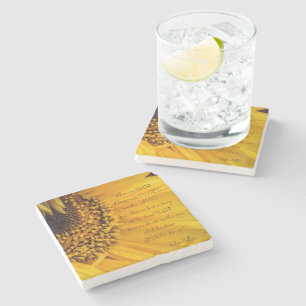 Dessous-de-verre En Pierre Citations de Sunflower Splendor par Helen Keller