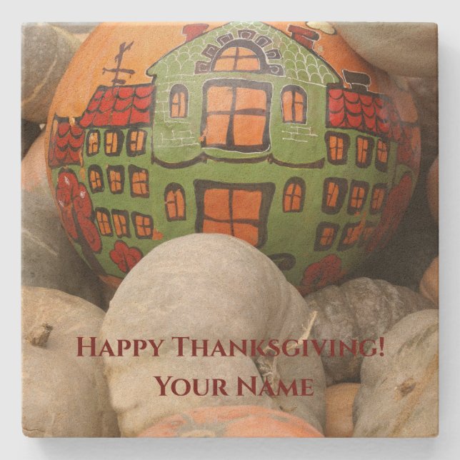 Dessous-de-verre En Pierre Citrouille (Devant)