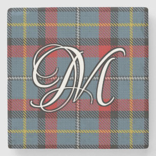 Dessous-de-verre En Pierre Clan irlandais MacNamara Tartan Monogramme personn