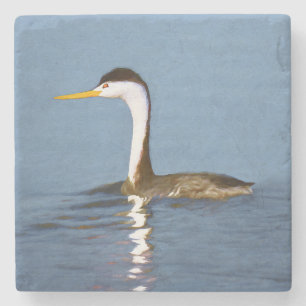 Dessous-de-verre En Pierre Clark's Grebe Painting - Art original pour les ois