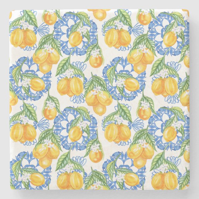 Dessous-de-verre En Pierre Classé citron italien (Devant)