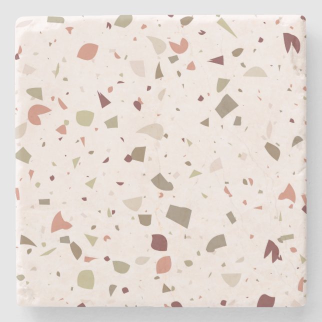 Dessous-de-verre En Pierre Classic terrazzo marbre sol motif arrière - plan (Devant)