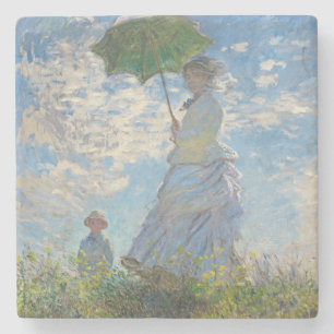 Dessous-de-verre En Pierre Claude Monet   Femme avec un parasol