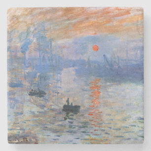 Dessous-de-verre En Pierre Claude Monet Impression Lever du Soleil 1872 Port