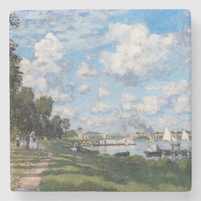Dessous-de-verre En Pierre Claude Monet - Le Bassin d'Argenteuil (Devant)