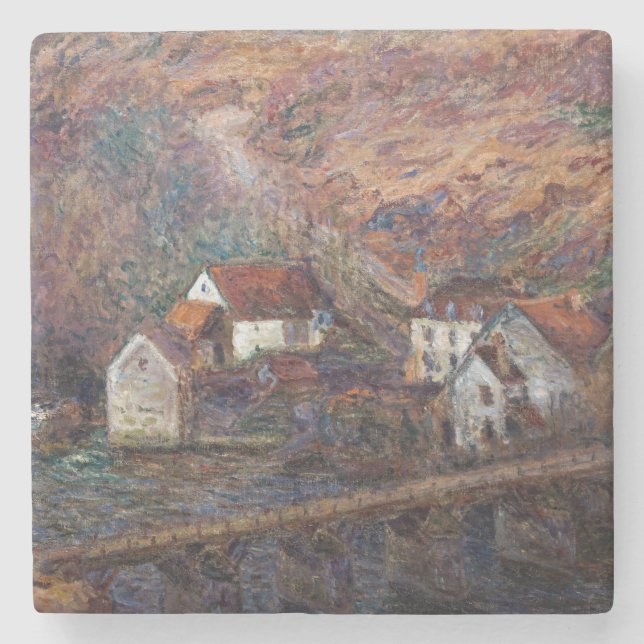 Dessous-de-verre En Pierre Claude Monet - Le pont de Vervy (Devant)