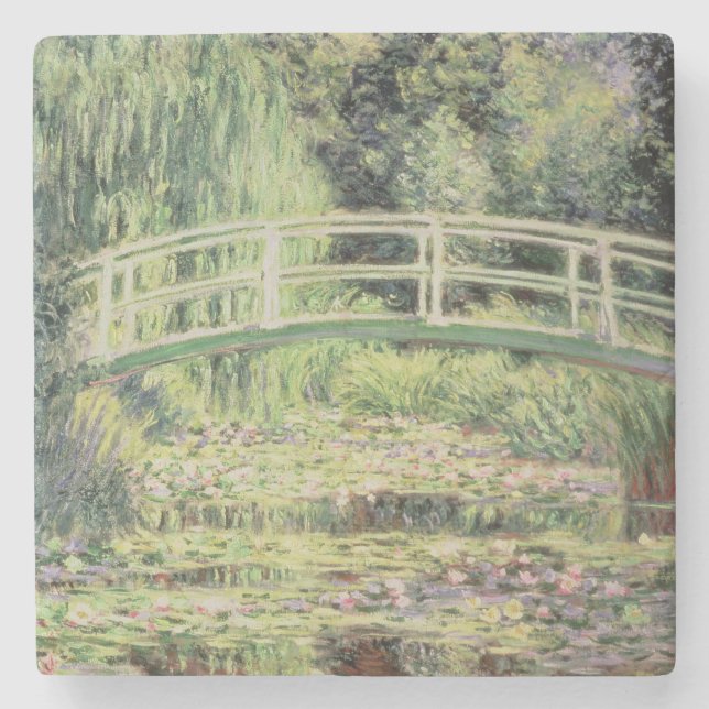 Dessous-de-verre En Pierre Claude Monet | Nenuphars blanc, 1899 (Devant)