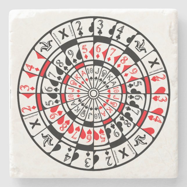 Dessous-de-verre En Pierre Coaster Dartboard Card Design (Devant)