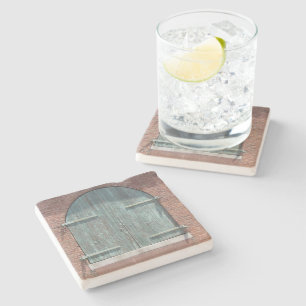 Dessous-de-verre En Pierre Coaster (pierre) - Porte en bois patiné