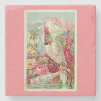 Dessous-de-verre En Pierre Cockatoo Cocktail Paradis tropical Imprimer
