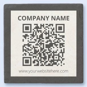 Dessous-de-verre En Pierre Code QR modifiable et conception simple personnali