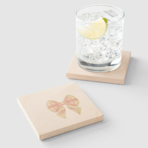 Dessous-de-verre En Pierre Code QR personnalisé simple ajoutez votre nom logo