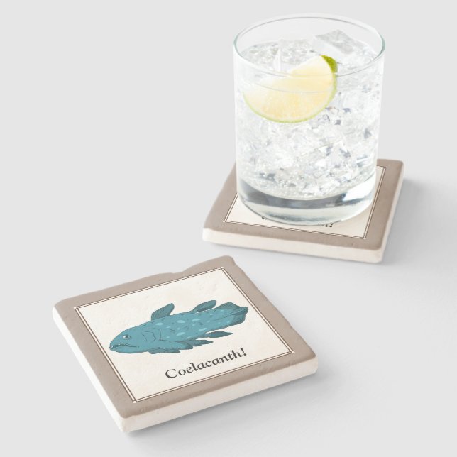Dessous-de-verre En Pierre Coelacanth (Côté)