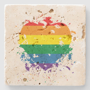 Dessous-de-verre En Pierre Coeur d'amour gay pride