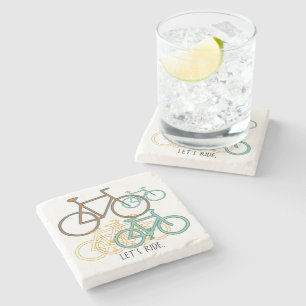 Dessous-de-verre En Pierre Collage de bicyclettes Ride