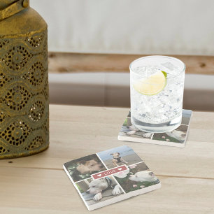 Dessous-de-verre En Pierre Collage photo moderne à personnaliser