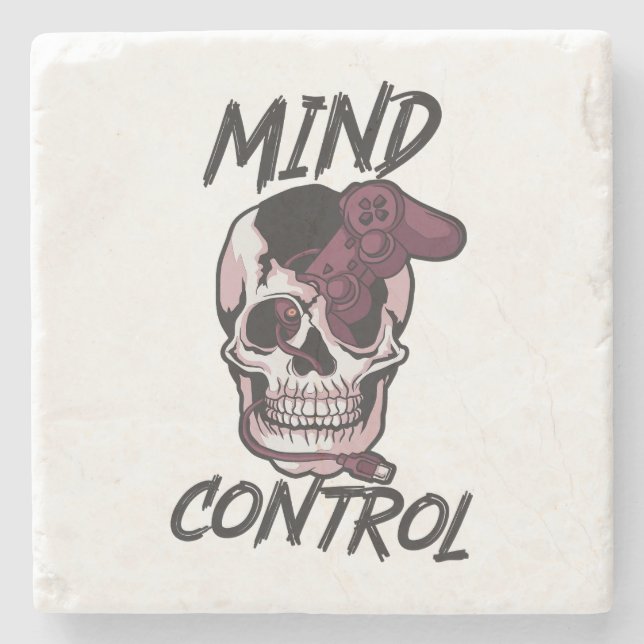 Dessous-de-verre En Pierre Conception de jeux de contrôle mental (Devant)
