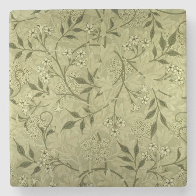 Dessous-de-verre En Pierre Conception de papier peint de "jasmin", 1872 (Devant)