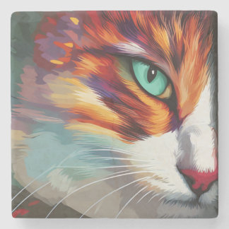 Dessous-de-verre En Pierre Conception des yeux de chat